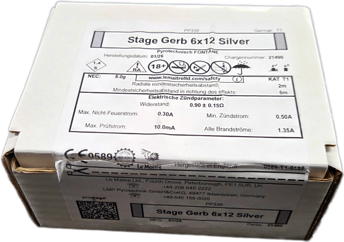 Le Maitre Bühnenfontäne Stage Gerb Silber 6sec x 12ft (3,6m) – Bild 3