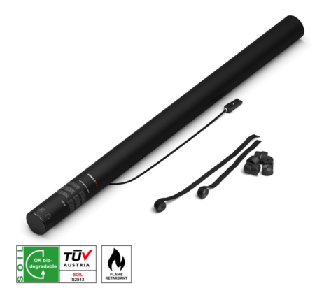MAGICFX® Electric Shot Cannon 80cm Papier Streamer Schwarz