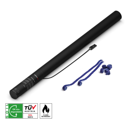 MAGICFX® Electric Shot Cannon 80cm Papier Streamer Dunkelblau