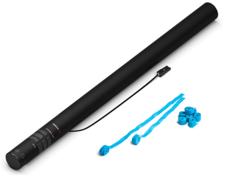 MAGICFX® Electric Shot Cannon 80cm Papier Streamer Hellblau
