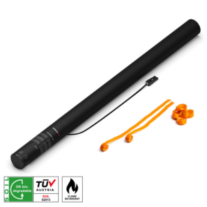 MAGICFX® Electric Shot Cannon 80cm Papier Streamer Orange