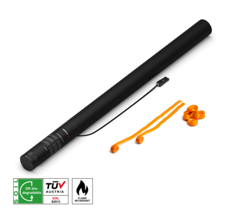 MAGICFX® Electric Shot Cannon 80cm Papier Streamer Orange